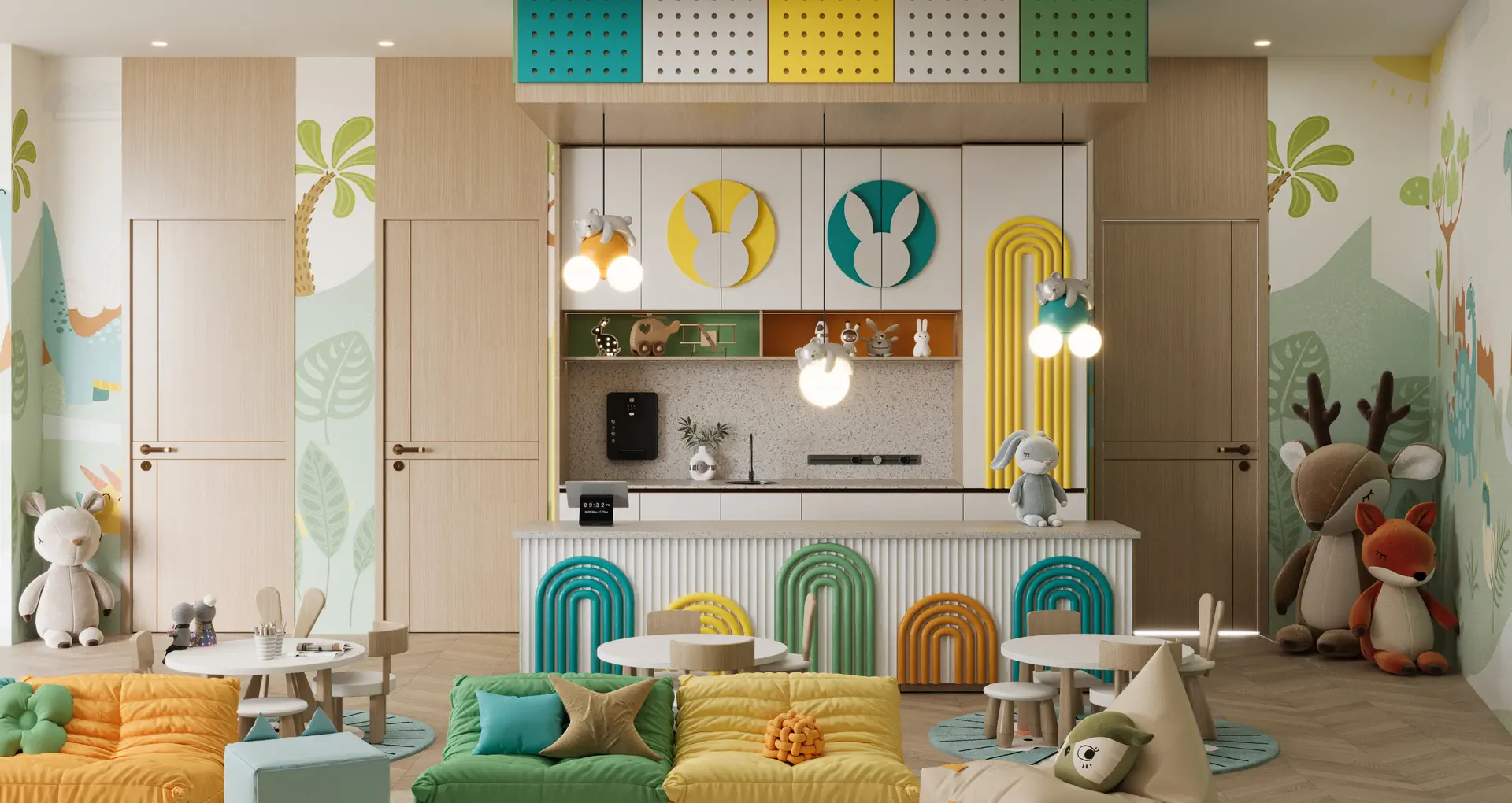 Kids club and pantry lounge area at Sheraton Residences Al Marjan Island Ras Al Khaimah
